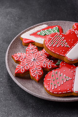 Gingerbread, Christmas cookies, or sweets for a festive family table. Christmas gingerbread