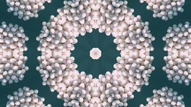 Abstract 3D kaleidoscope animation with vibrant geometric mosaic patterns and flowing ornamental backgrounds tailored for digital marketing, video production, and art direction