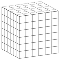 3d cube on white background