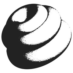 Black and white sketch of a ball