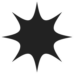 Black star on white background