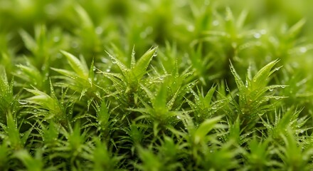 Fototapeta premium green moss texture close up with soft focus