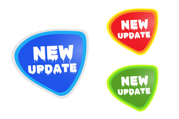 Set of color stickers of the new update triangular shapes