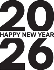Minimal happy new year 2026 design
