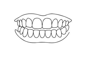 Black And White medical dental clinic Logos icons, smiley doctor Line art, tooth care Collection. Set Hand Drawn Doodle Simple drawing, Illustration teeth, Outline dentist and patient toothbrush