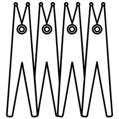 Clothespin Vector Illustration