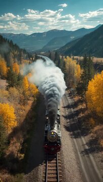 Durango Silverton Railroad vintage train, Colorado