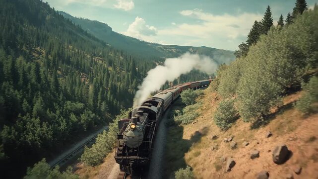 Durango Silverton Railroad vintage train, Colorado