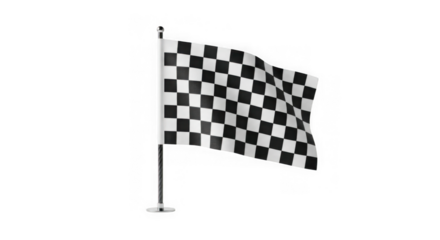 Checkered Flag Symbolizing Victory Achievement and Racing with a Waving Design against a Dark Backdrop Showcasing Speed Competition and Motorsports Excitement