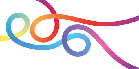 Intertwined Rainbow Flowing Loops Gradient
