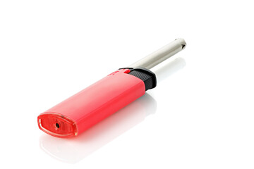 Gas lighter for stove isolated on white background. Close-up