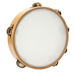 Obraz premium Tambourine isolated on transparent background