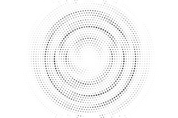 Minimal halftone dotted concentric circles with soft gradient transitions forming a clean modern circular background, ideal for graphic compositions, UI elements, poster layouts and branding visuals