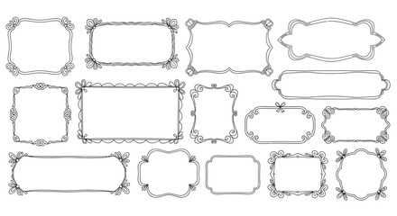 Obraz premium Elegant Collection of Decorative Frames and Borders for Design and Decoration. EPS Editable