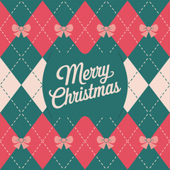 Festive christmas illustration with traditional holiday colors and elements