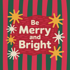 Festive christmas greeting with holiday elements and text
