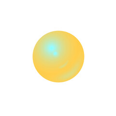 Abstract glossy gradient sphere with smooth yellow and blue tones and soft glowing highlights. Modern 3D-style round shape on transparent background for UI design, branding, overlays and creativity.