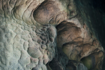 Natural Stone Texture with Many Small Round Craters and Pitted Surface © Макс Босацький