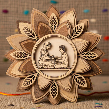 Wooden Rakhi Art: Symbolizing Sibling Bond and Tradition