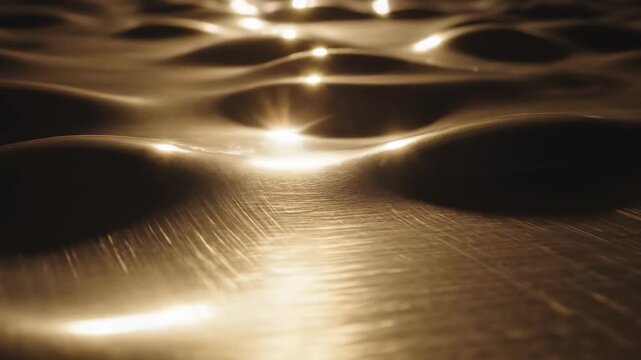Underwater view of sun rays shimmering through the water surface, creating beautiful light patterns and reflections.