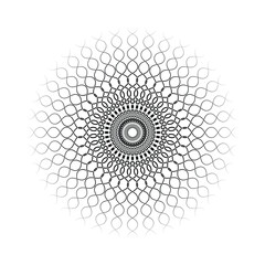 Intricate mandala design with geometric patterns and radial symmetry aesthetic