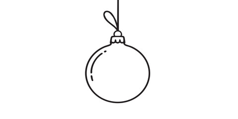 Christmas ornament outline vector