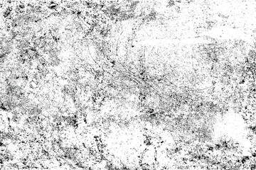 Grunge texture overlay, black and white rough background for design, abstract grainy surface, distressed effect, vintage style, aged and weathered look