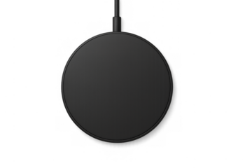 Black wireless charger pad providing modern device charging