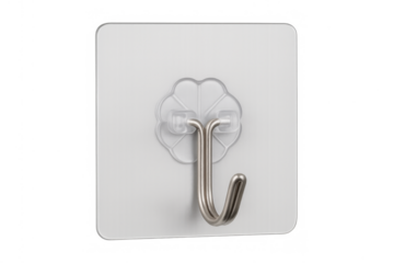 Adhesive wall hook with metal hanger