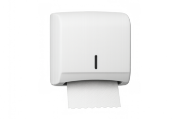 White paper towel dispenser for restroom hygiene