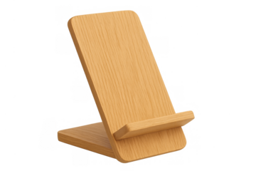 Wooden mobile phone and tablet stand holder accessory