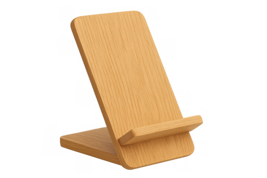 Wooden mobile phone and tablet stand holder accessory