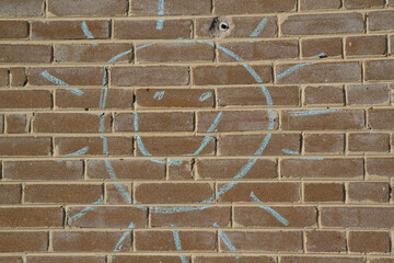 Obraz premium Kredą po ścianie uśmiech