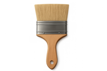 Paintbrush with wooden handle for painting and diy work