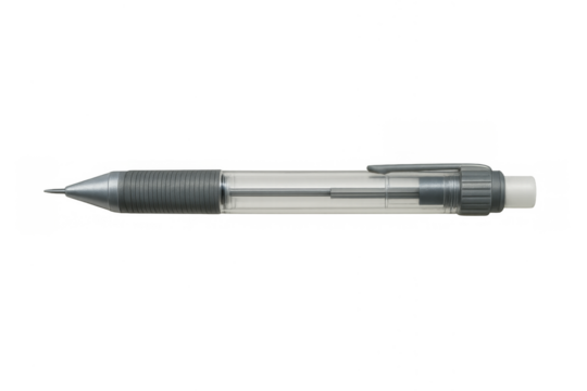 Mechanical pencil for drawing and writing, transparent background