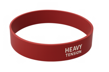 Red heavy tension resistance band for fitness training