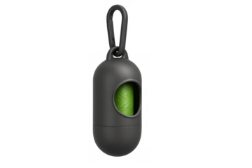 Pet dog poop bag dispenser with green rolls