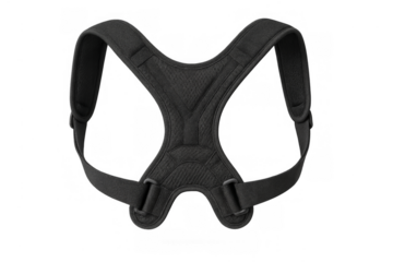 Black posture corrector preventing poor back posture