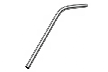 Reusable bent metal straw for sustainable drinking