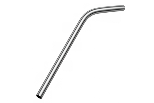 Reusable bent metal straw for sustainable drinking