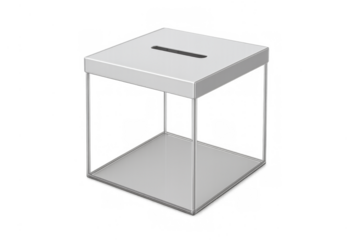 Empty clear ballot box ready for vote election