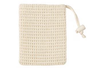 Natural cotton mesh drawstring bag for reusability