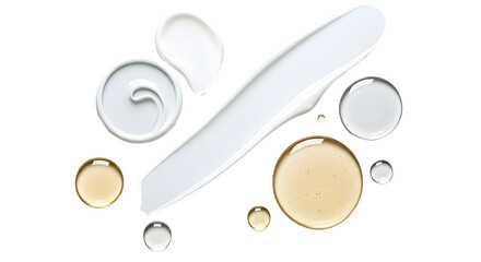 Beauty Cream and Serum Drops Flat Lay