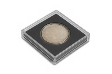 Investing in silver coin encased for collecting