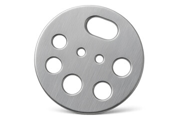 Obraz premium Metal film reel icon on transparent background