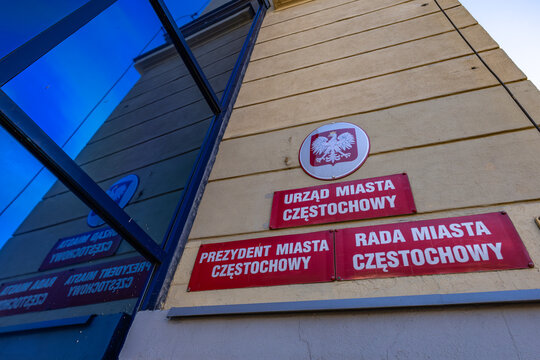 November 11, 2025, Czestochowa, Poland - The City Hall building in Częstochowa, seat of the city authorities, seat of the mayor, city council, and councilors