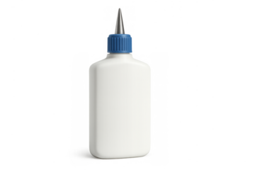 Adhesive glue bottle with precision applicator nozzle