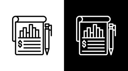 Financial Statements With Icon Set Design