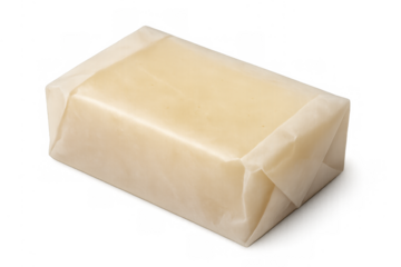 Unwrapped soap bar showing hygiene and skincare concept