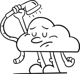 cartoon illustration of a cloud